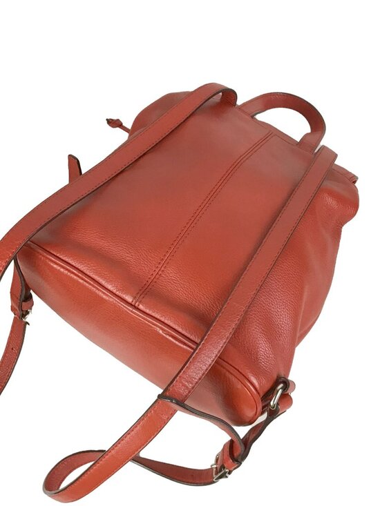 Coach Park Red Pebbled Leather Turnlock Sling Backpack main image 15